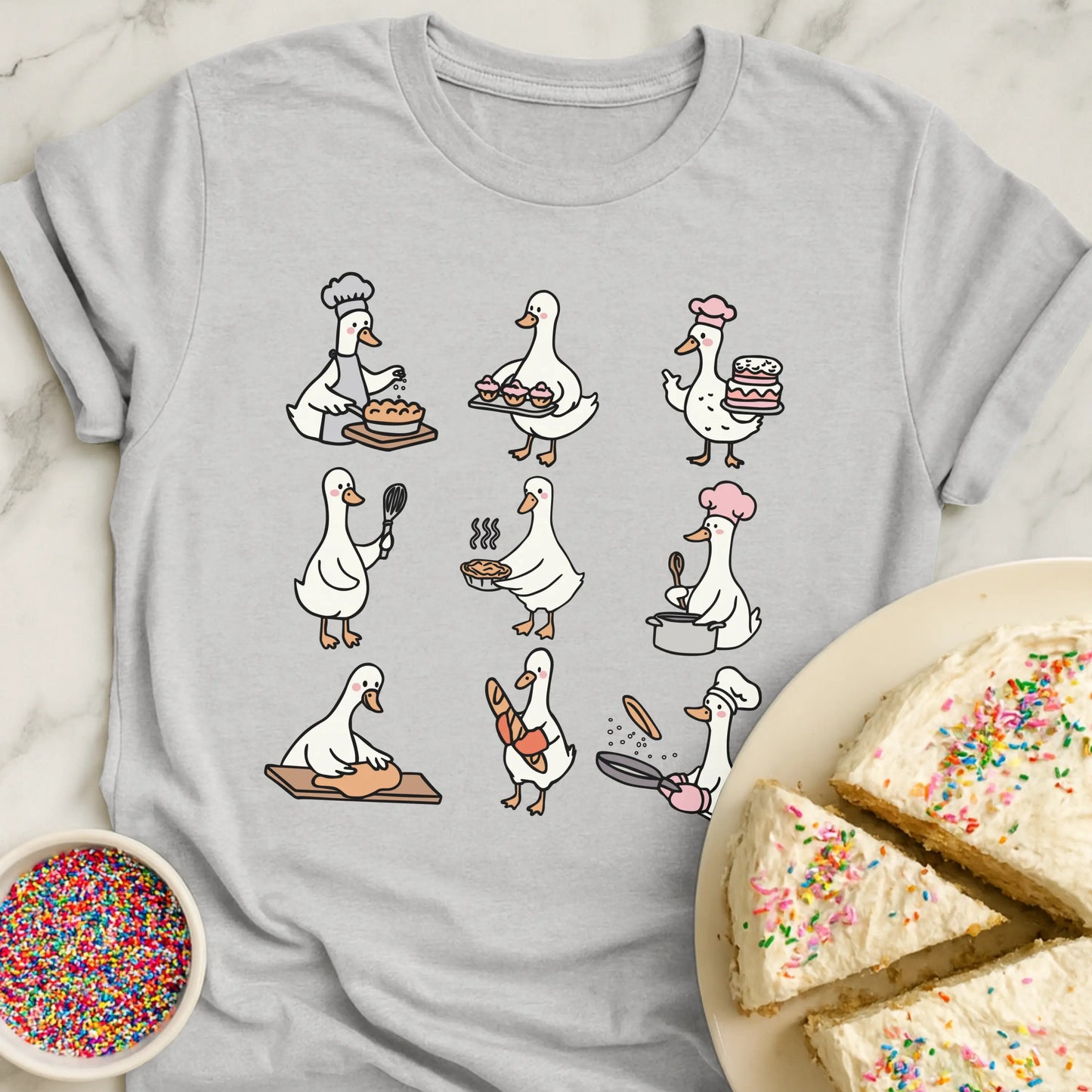 Cute Goose Baking T-Shirt