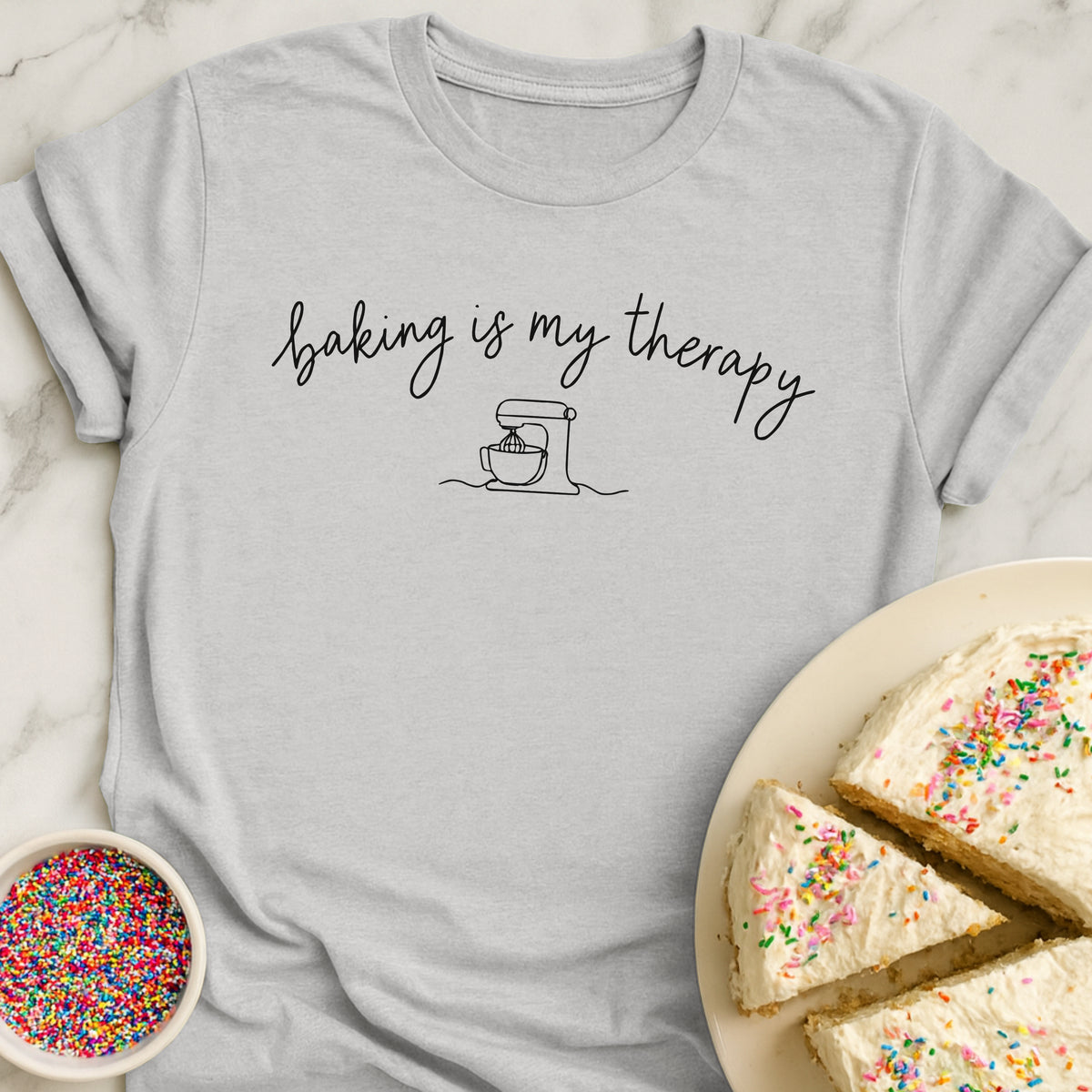 Baking Therapy Simple T-Shirt