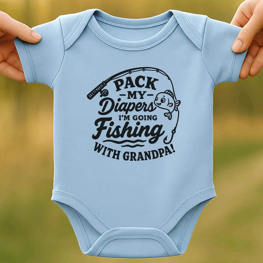 Fishing Baby Bodysuit