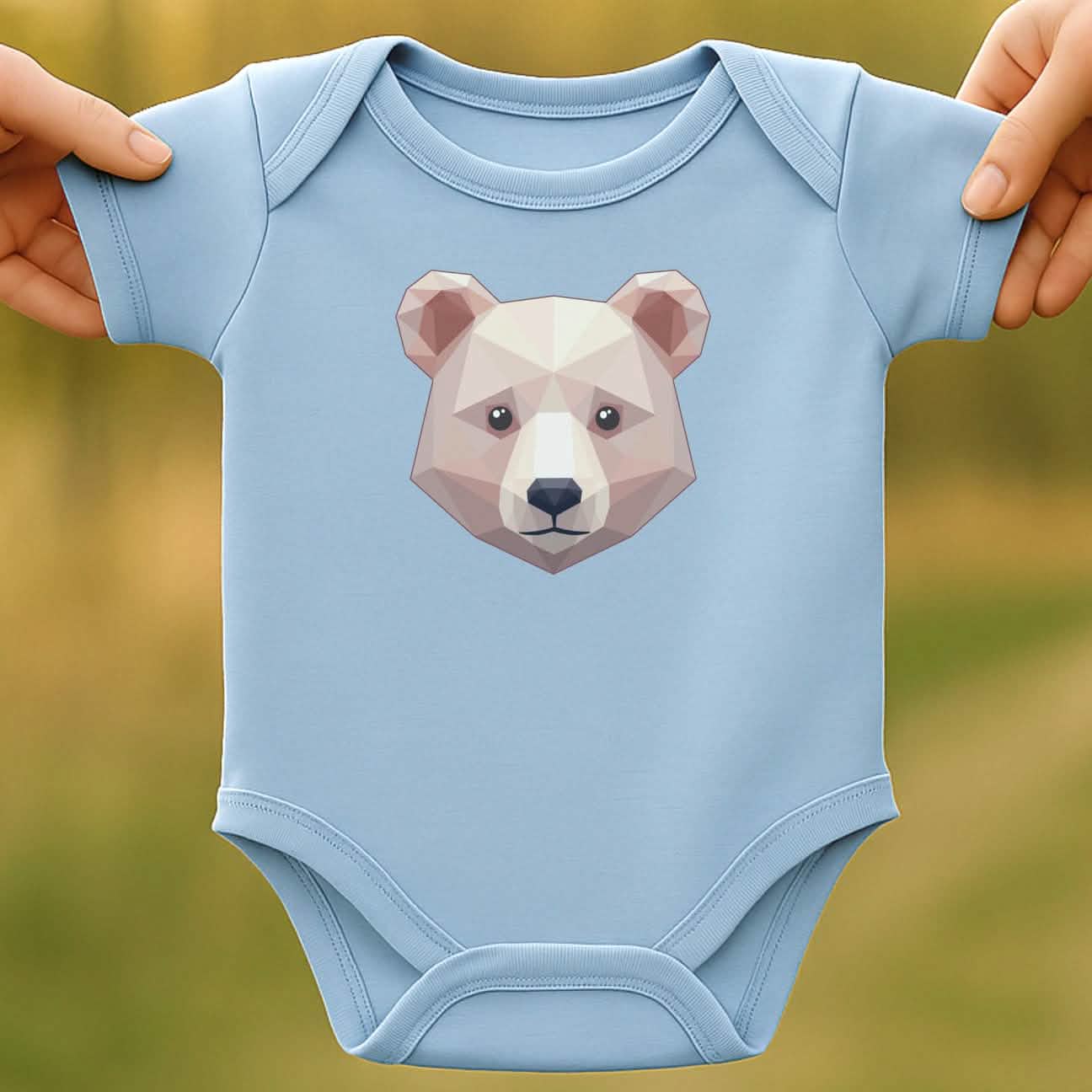 Geometric Bear Baby Bodysuit