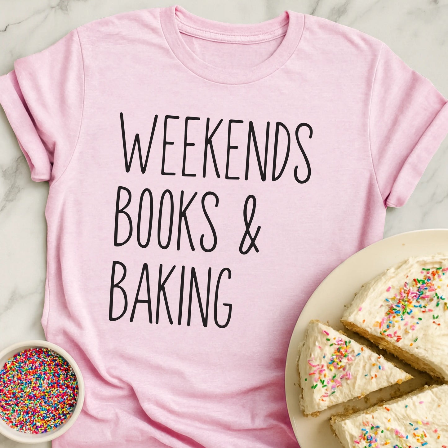 Weekends Books Baking T-Shirt