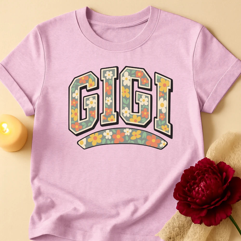 Gigi Flowers Grandma T-Shirt