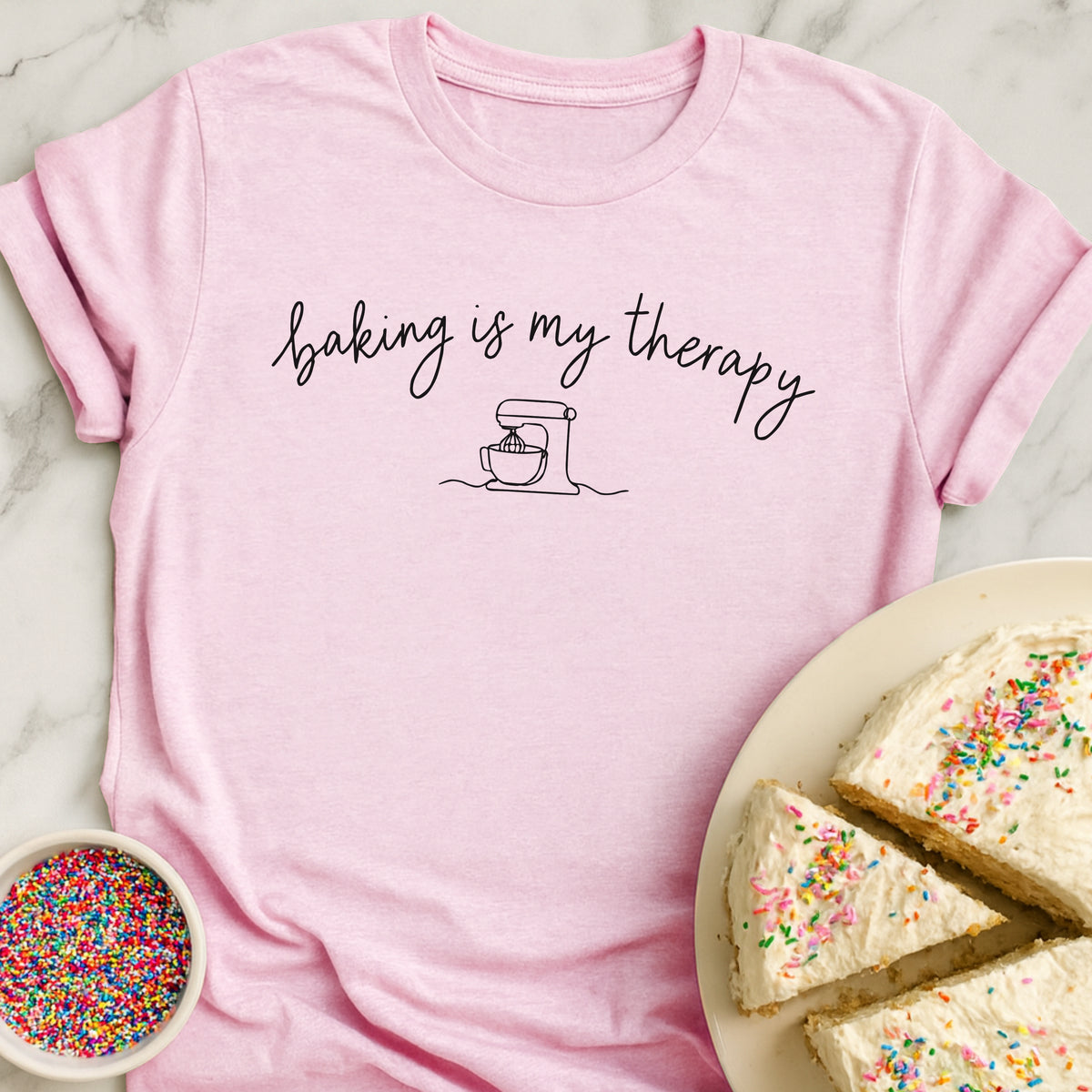 Baking Therapy Simple T-Shirt