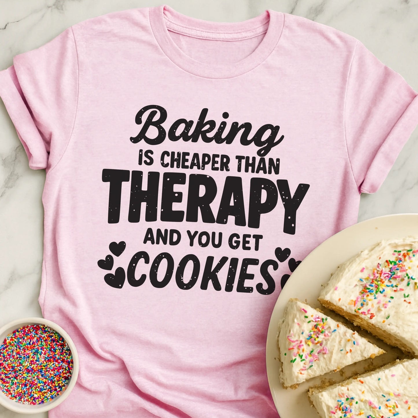 Cheap Therapy Baking T-Shirt