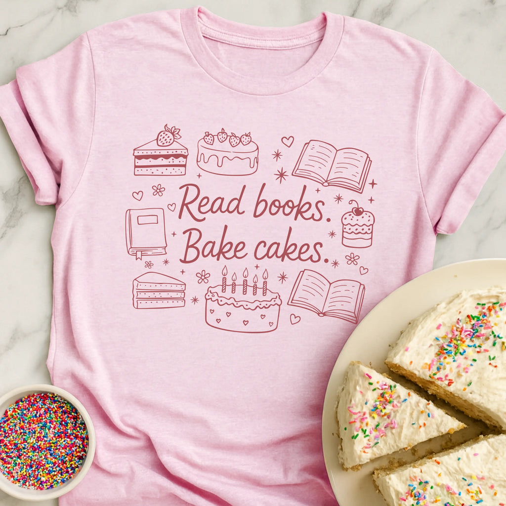 Read Books Bake Cakes T-Shirt