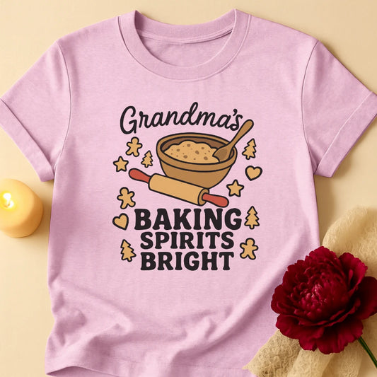 Spirits Bright Grandma Christmas T-Shirt
