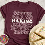 Coffee Baking Sleep Stack T-Shirt