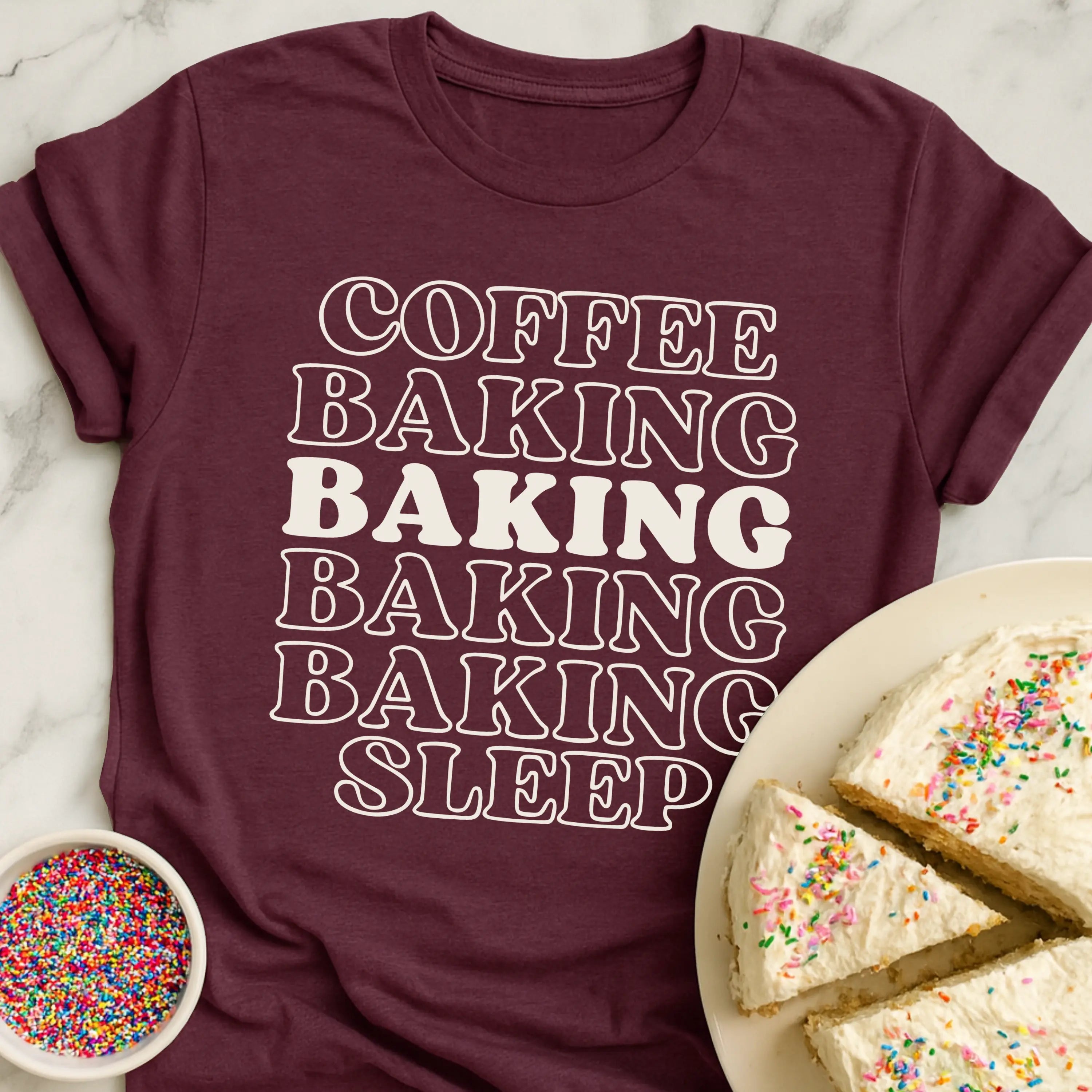Coffee Baking Sleep Stack T-Shirt