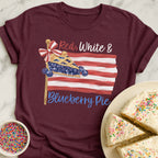 Red White Blueberry Pie T-Shirt