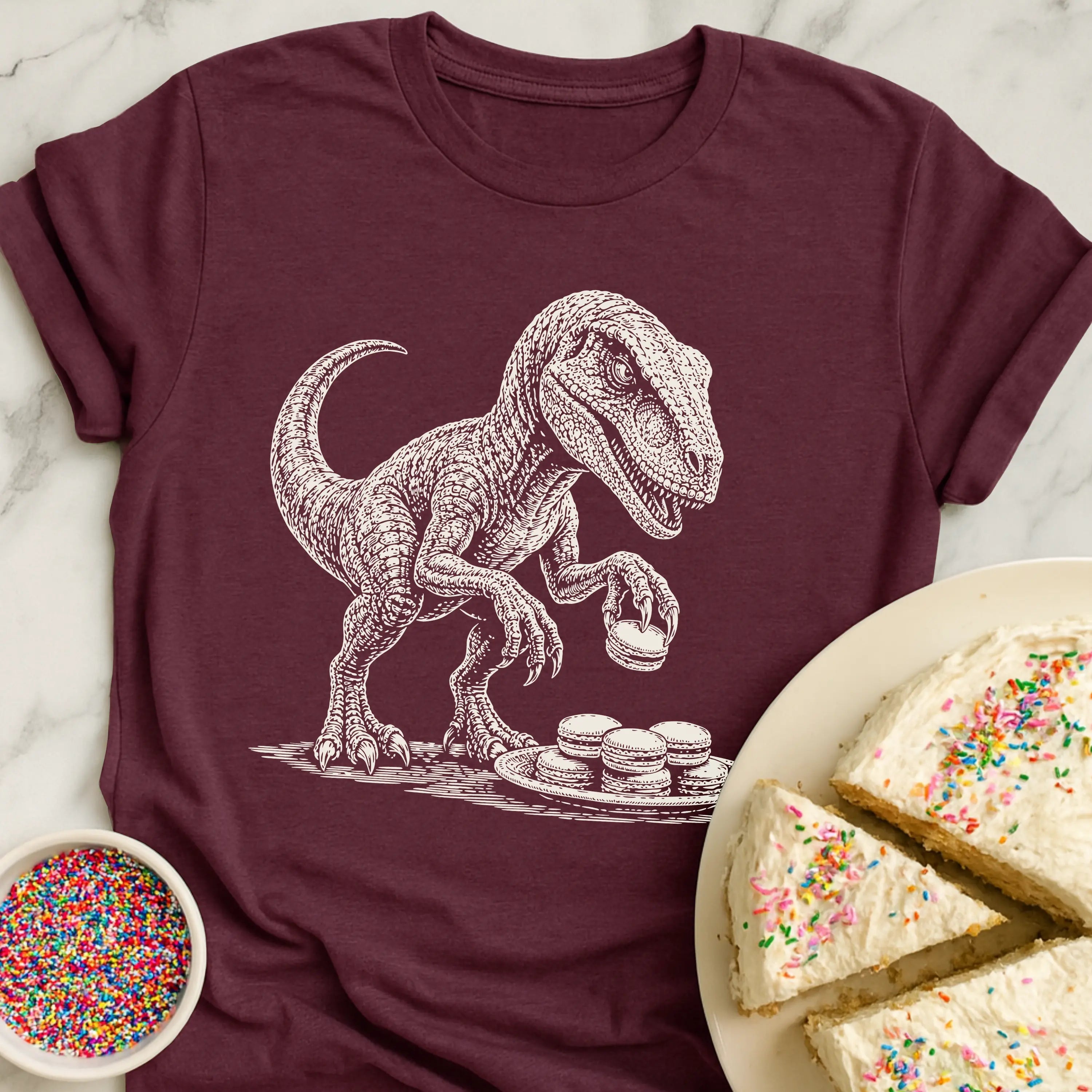 Velociraptor Macaron T-Shirt