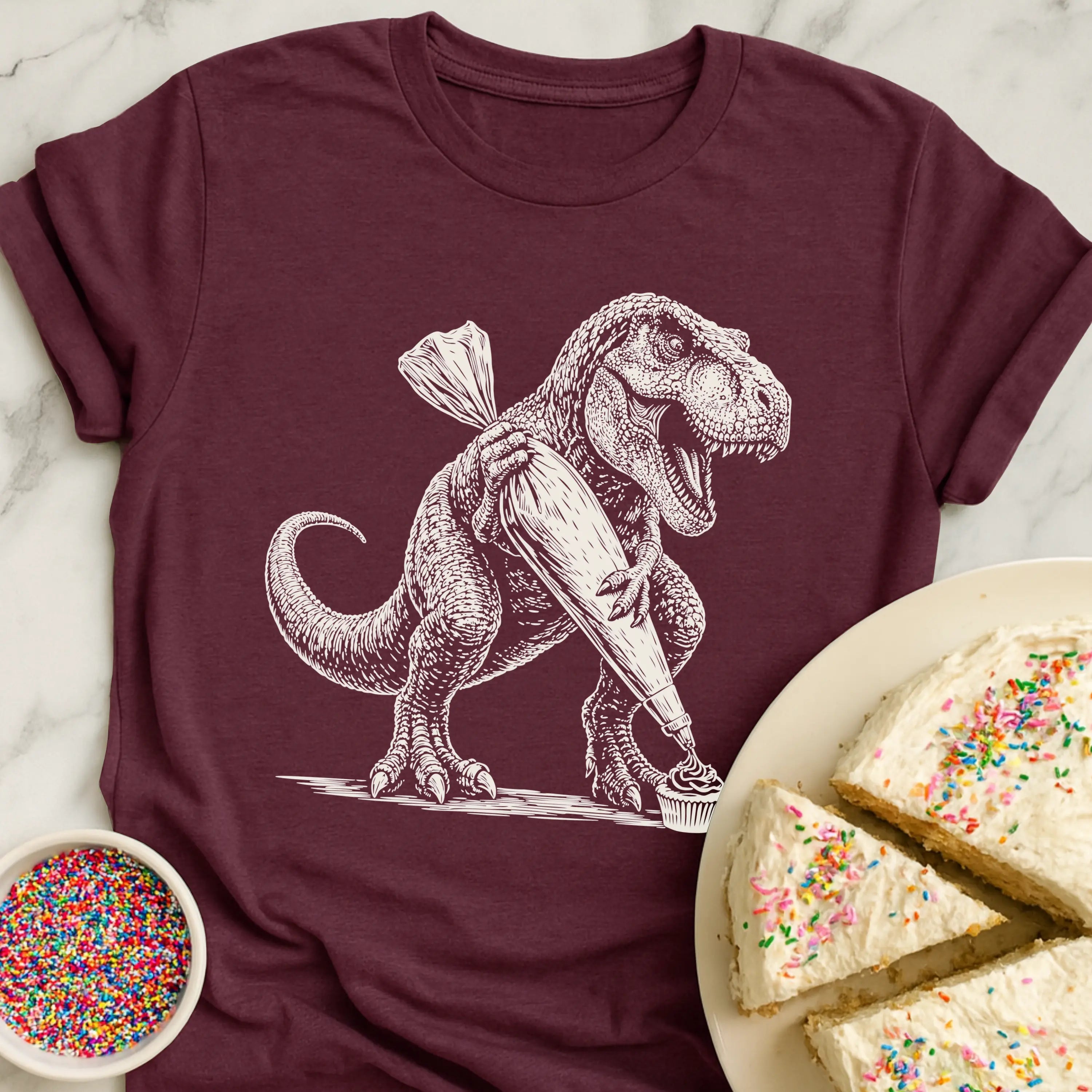 T-Rex Cupcake Icing T-Shirt