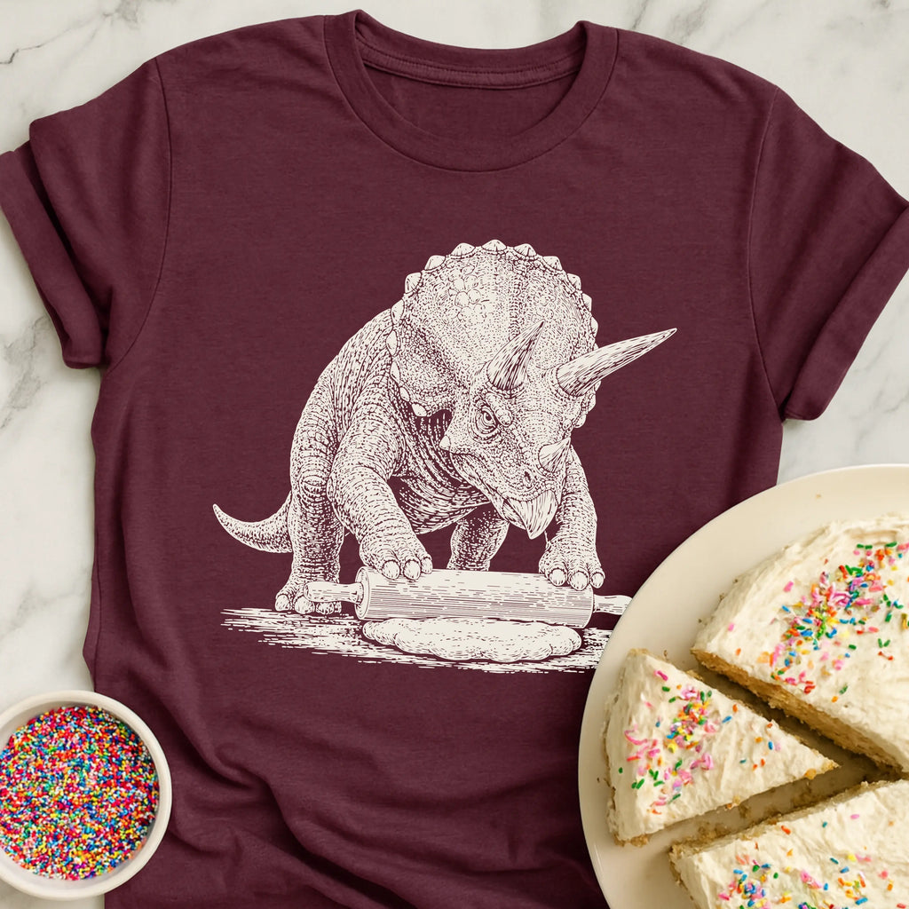 Triceratops Rolling Dough T-Shirt
