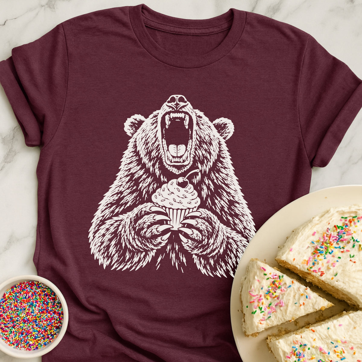Happy Bear Cupcake T-Shirt