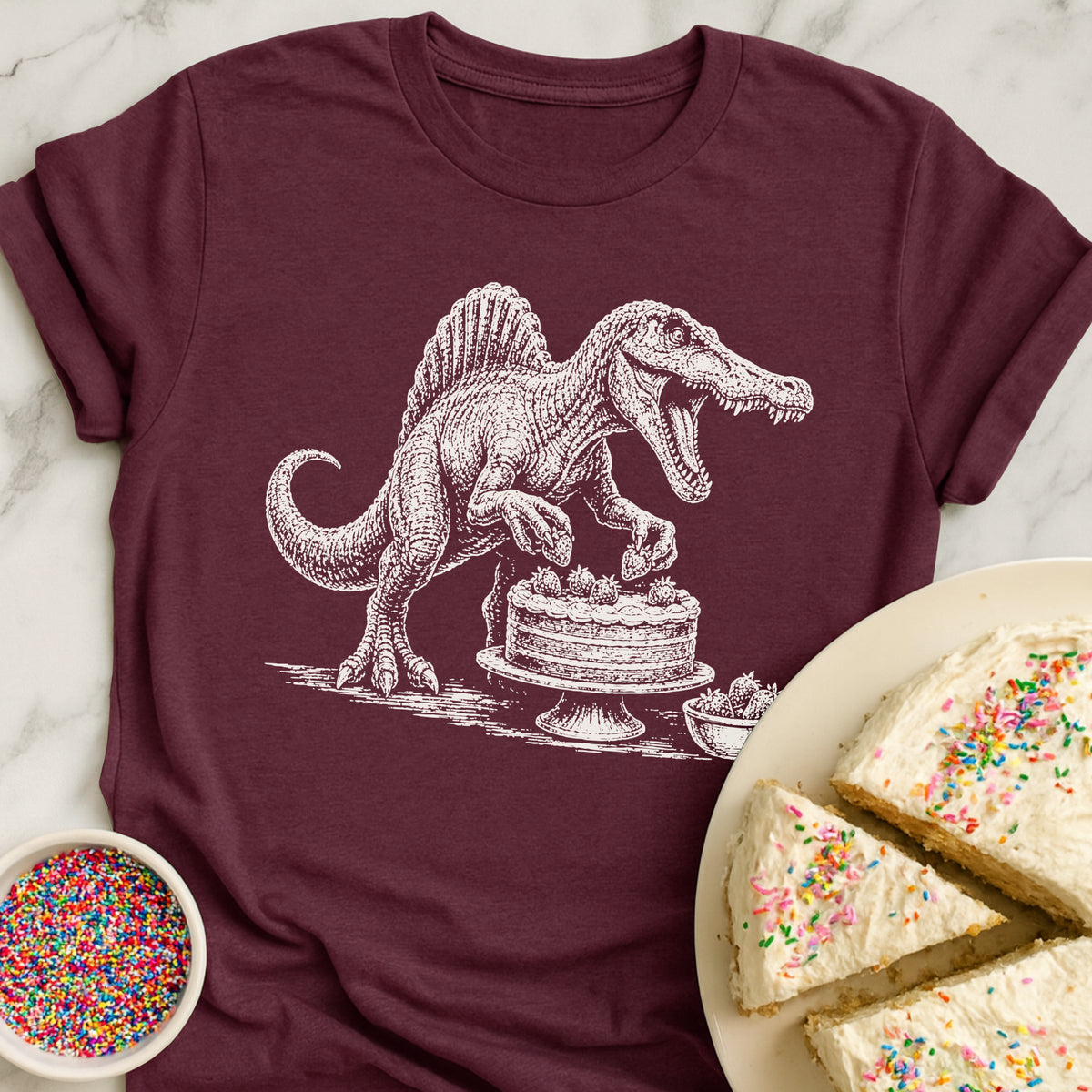 Spinosaurus Cake T-Shirt