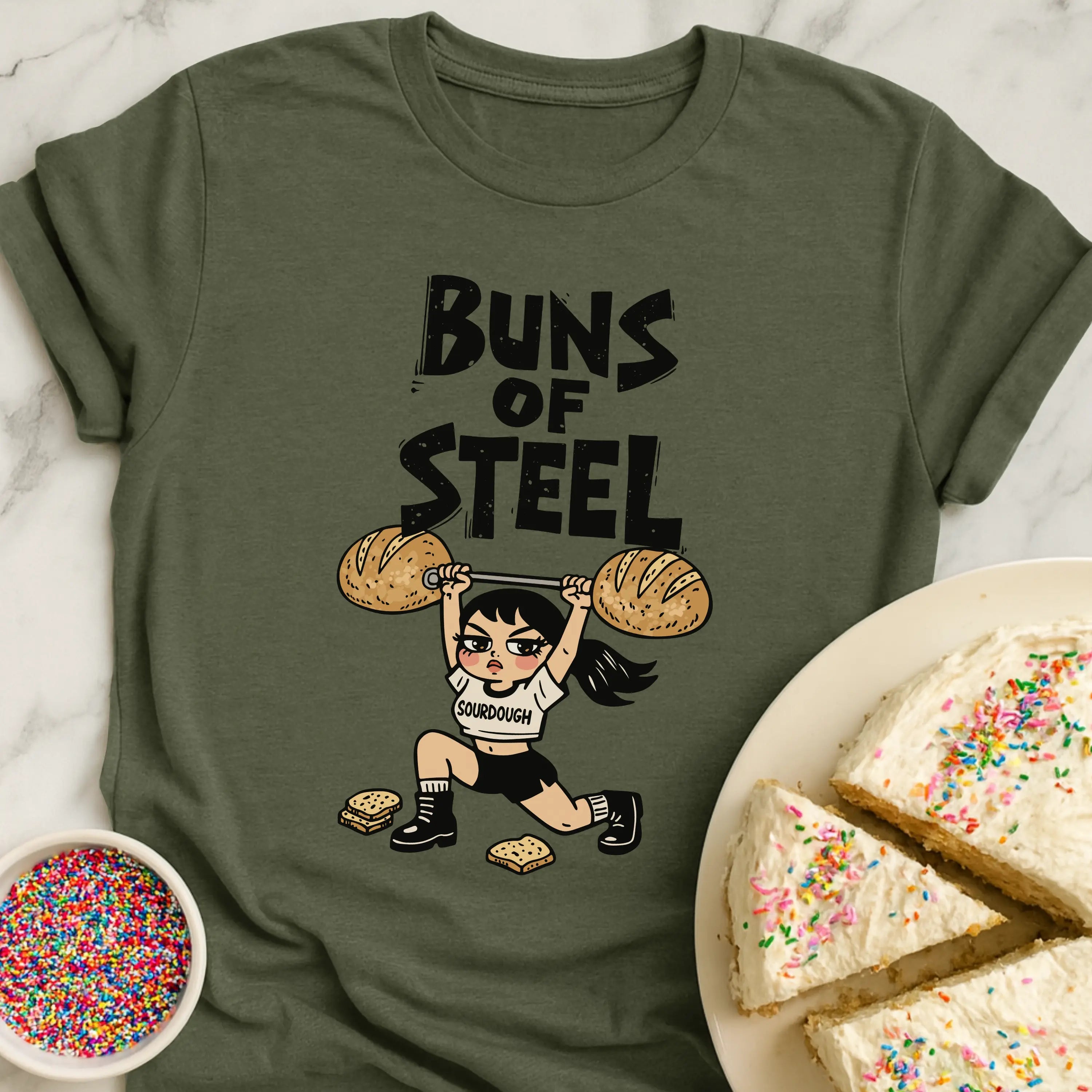Buns Lifting Lady T-Shirt