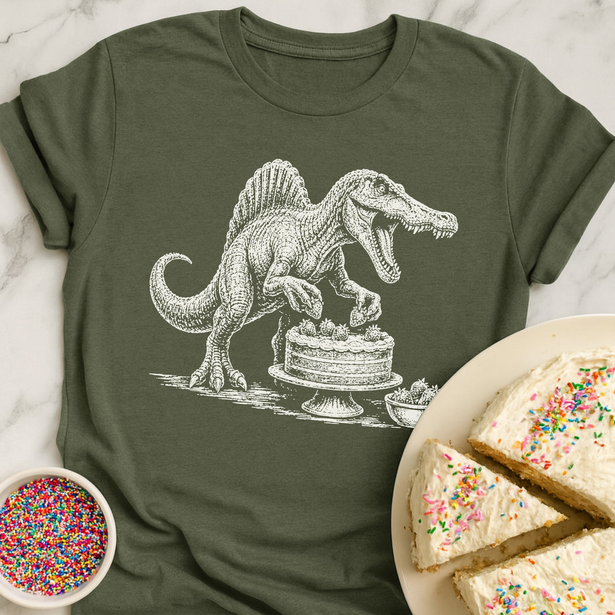 Spinosaurus Cake T-Shirt