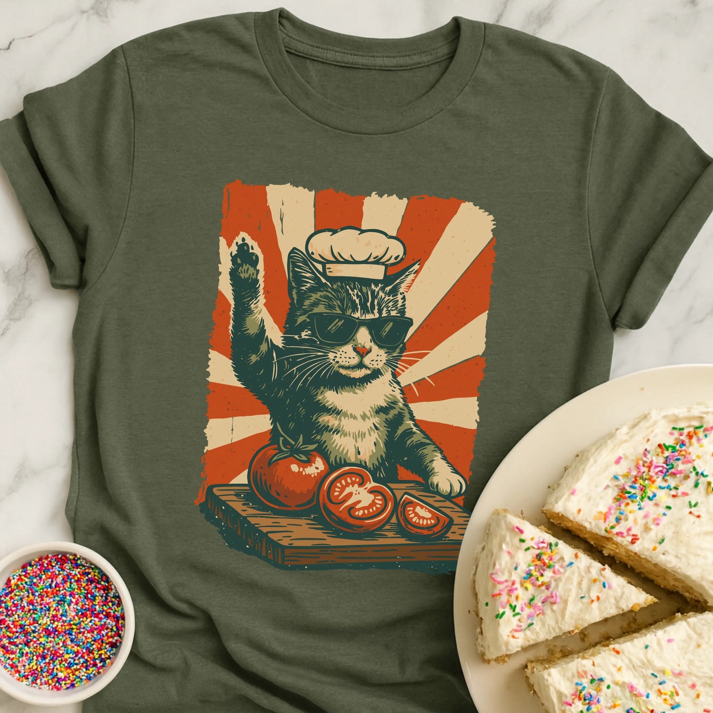 Food Loving Cat T-Shirt