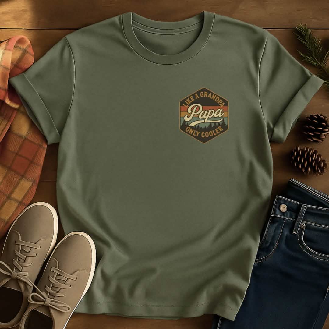 Papa Cooler Grandpa T-Shirt