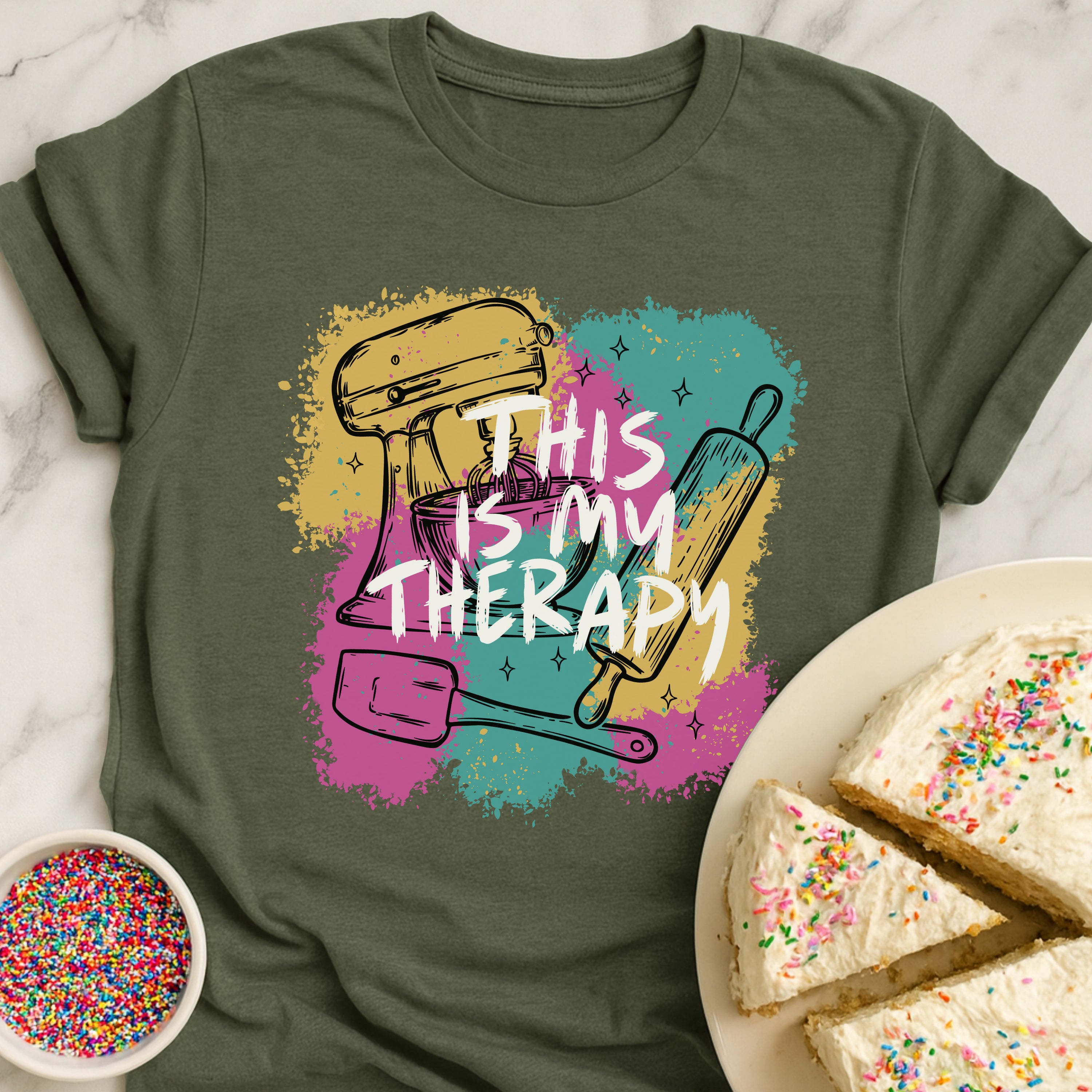 Colorful Baking Therapy T-Shirt