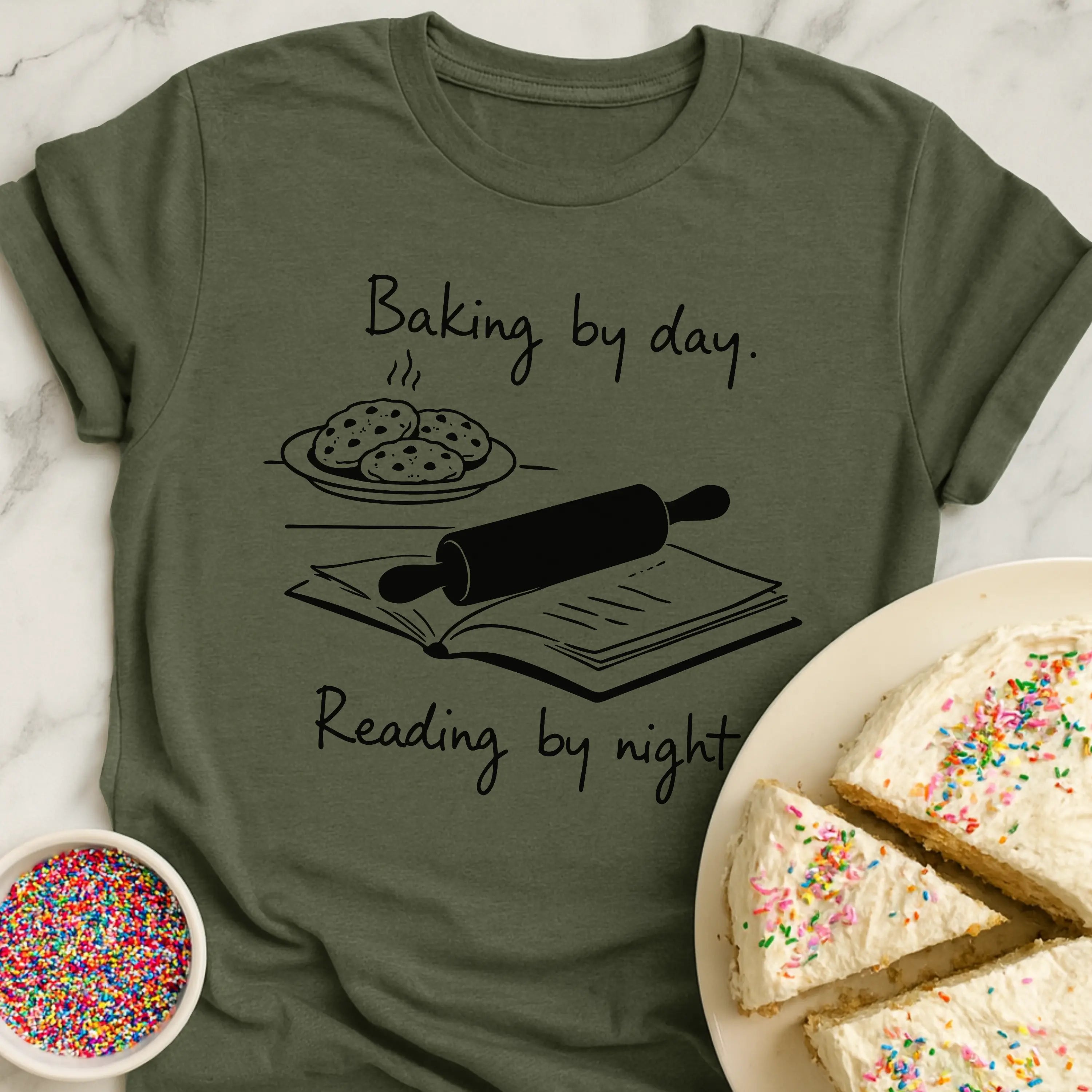 Baking Day Reading Night T-Shirt