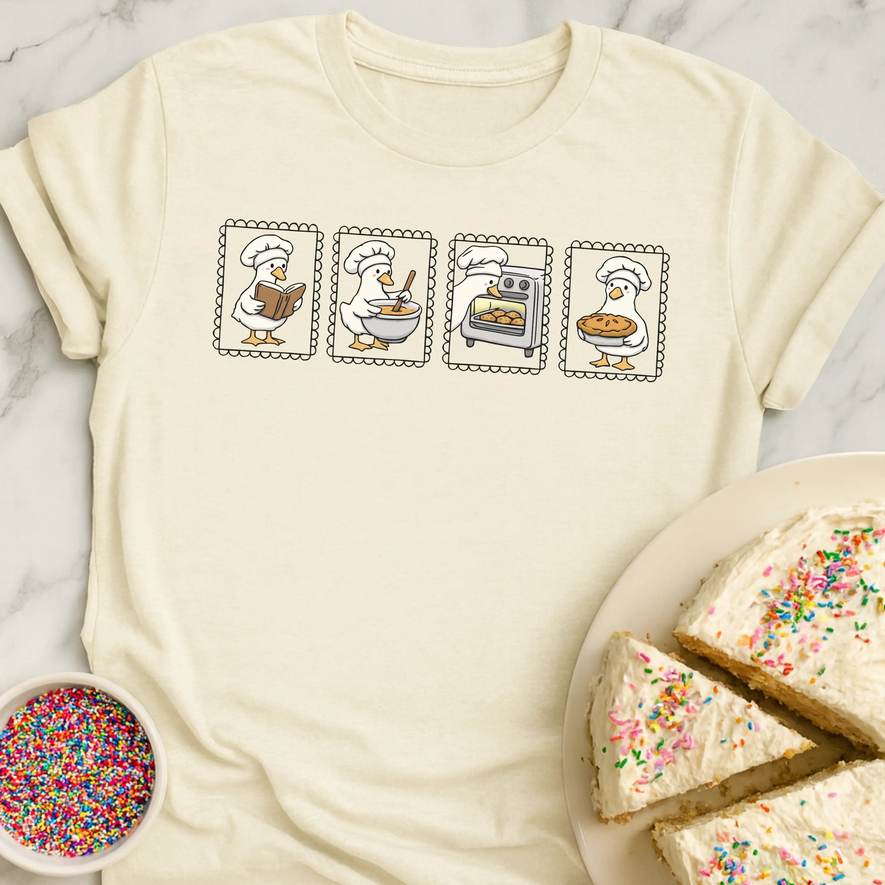 Baking Geese Row T-Shirt