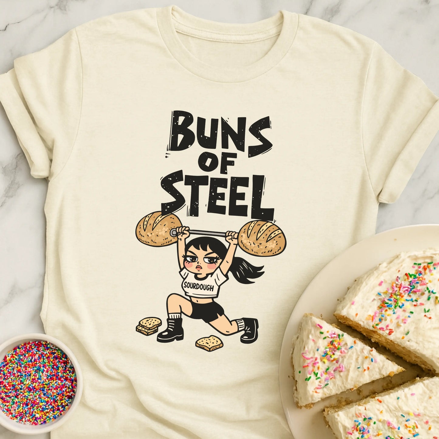 Buns Lifting Lady T-Shirt