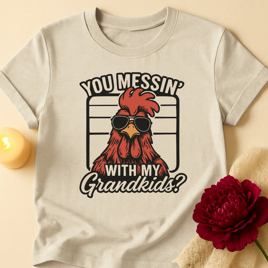 Rooster Glare Grandma T-Shirt