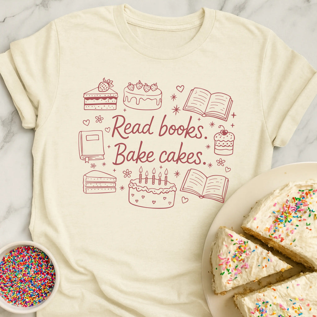 Read Books Bake Cakes T-Shirt