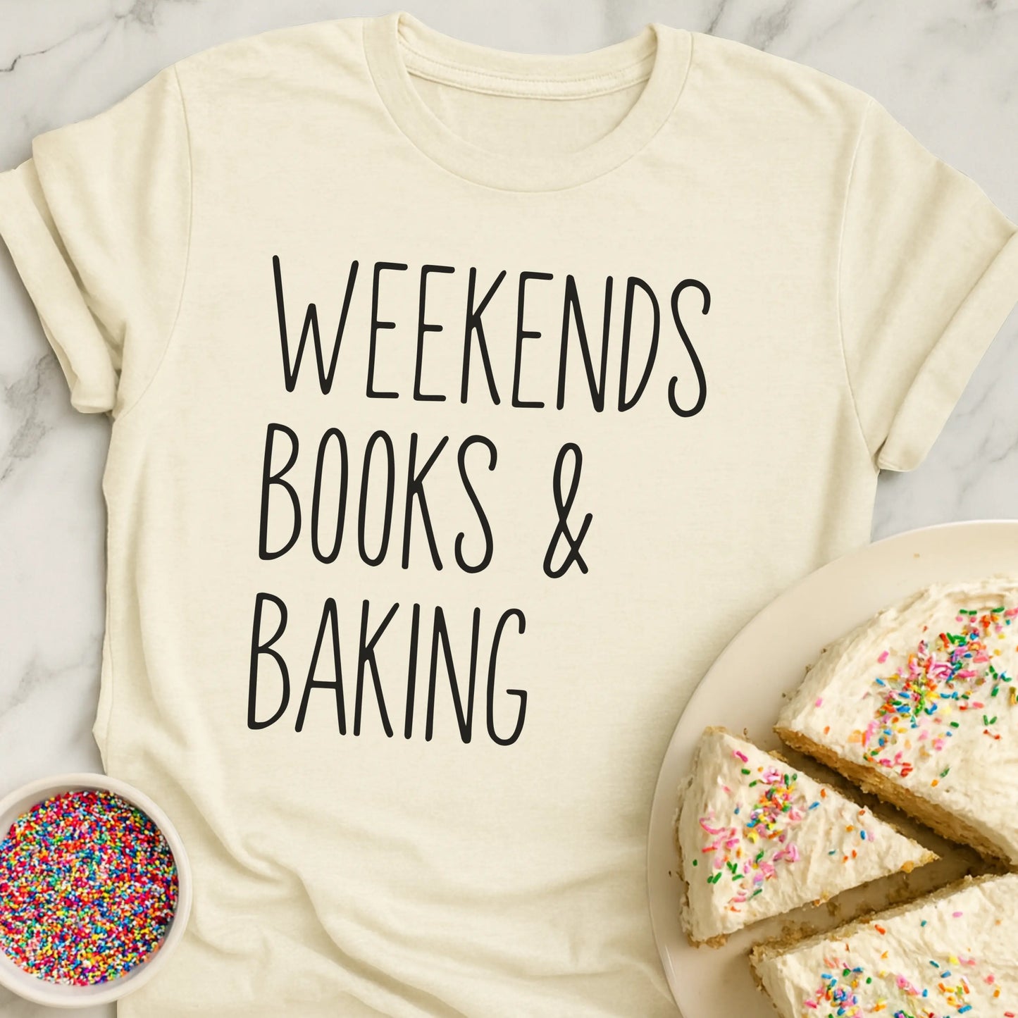 Weekends Books Baking T-Shirt