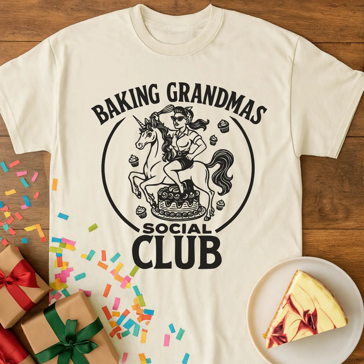 Unicorn Baker Grandma T-Shirt