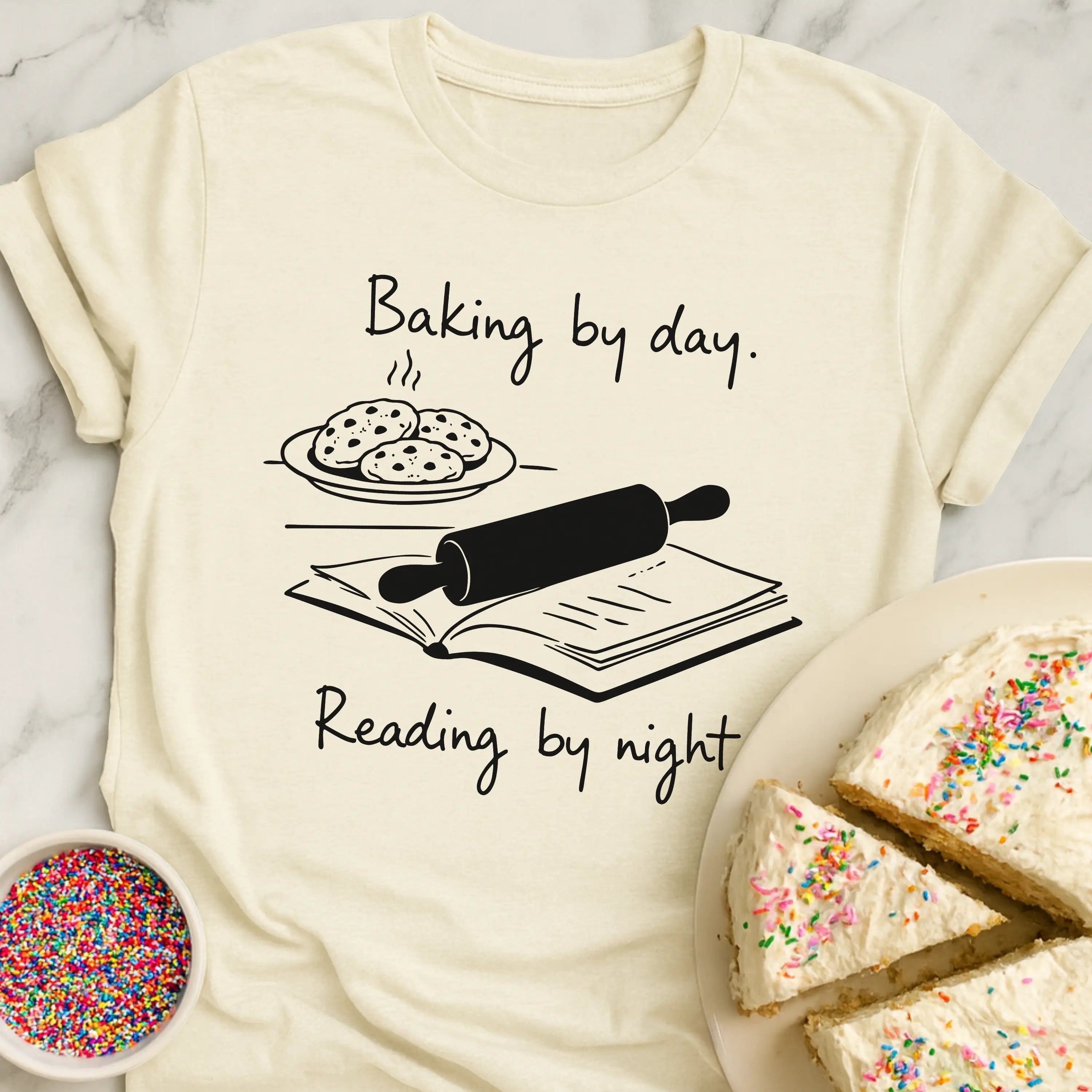 Baking Day Reading Night T-Shirt