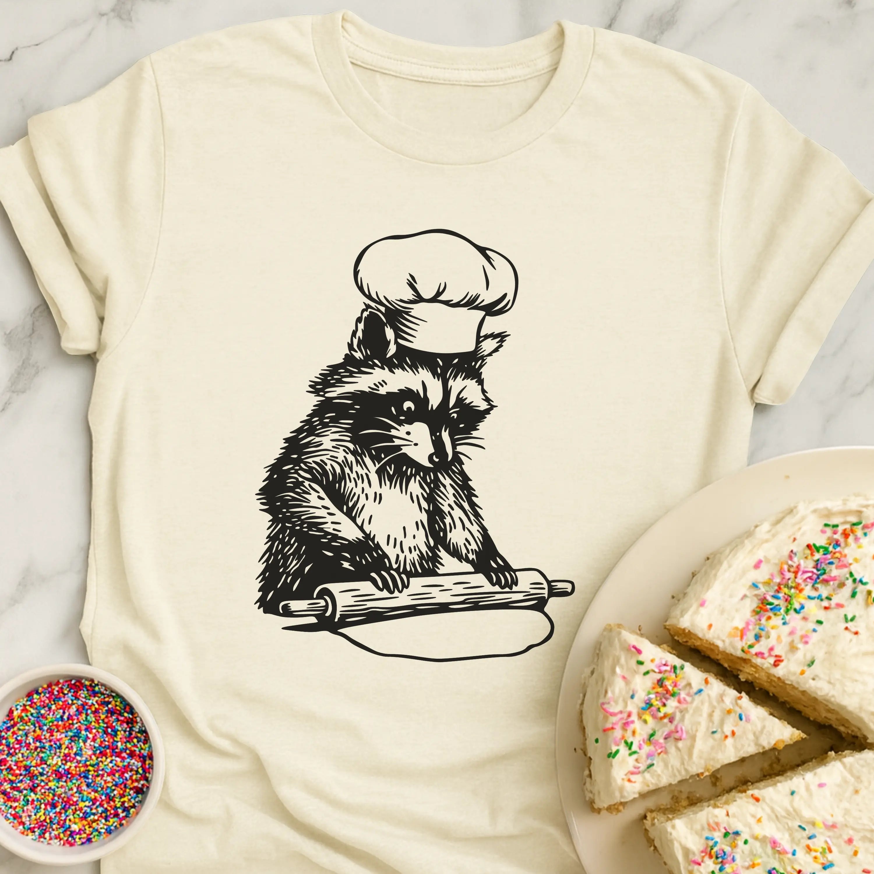 Racoon Rolling Dough T-Shirt