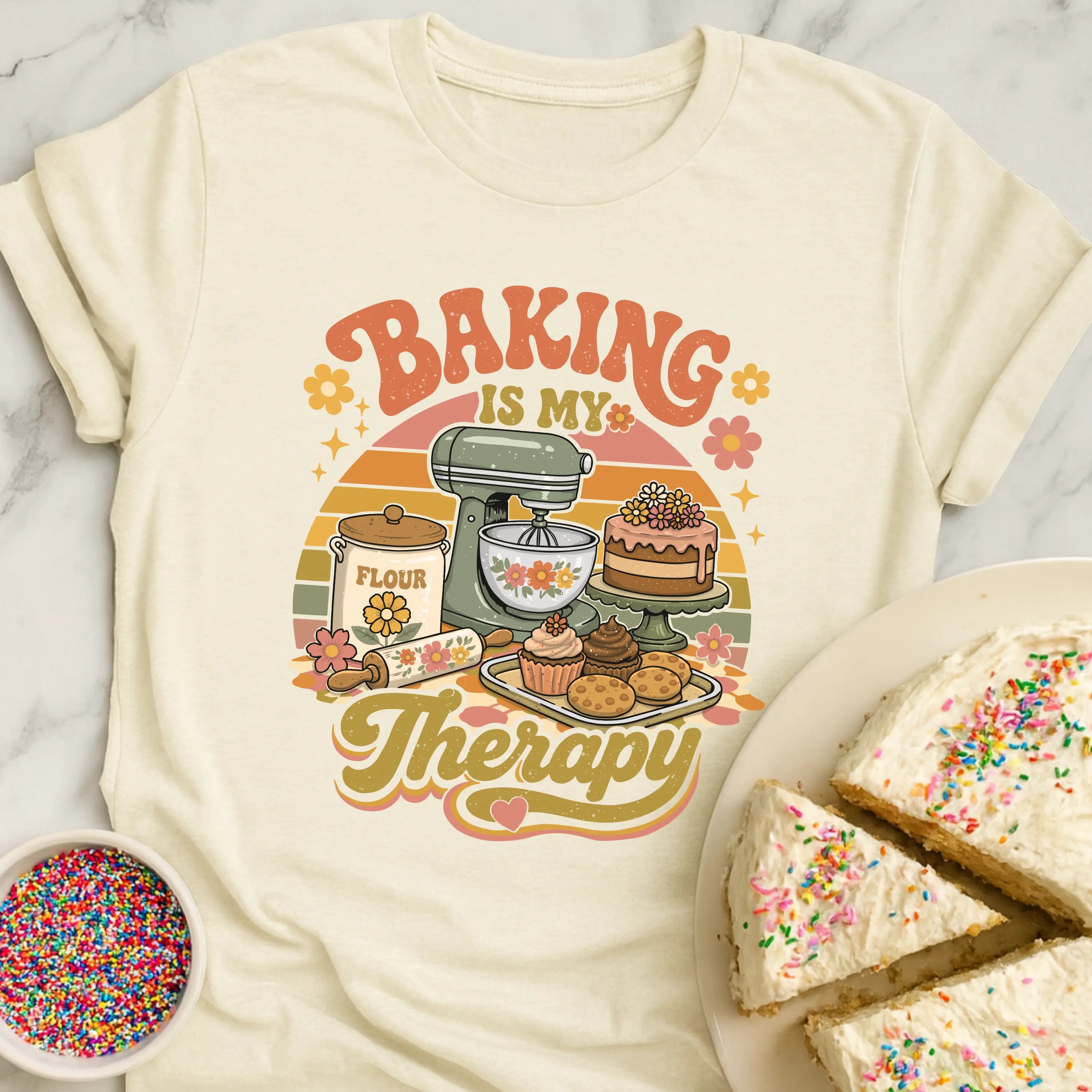 Retro Baking Therapy T-Shirt