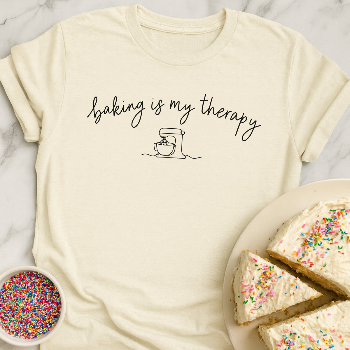 Baking Therapy Simple T-Shirt