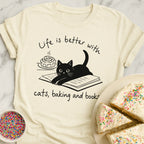Cats Baking Books T-Shirt