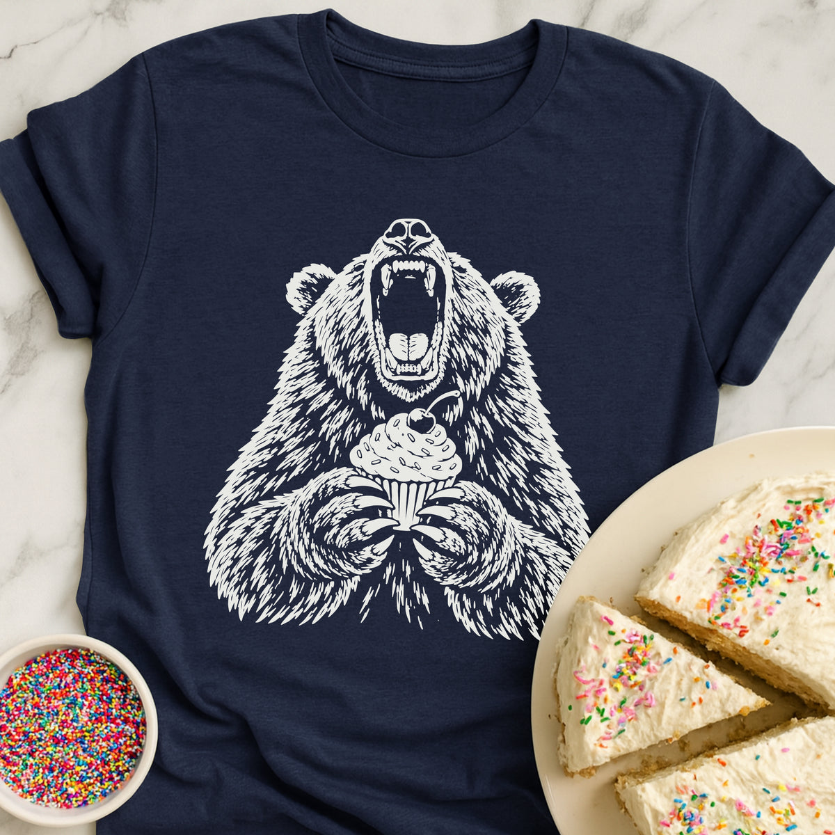 Happy Bear Cupcake T-Shirt