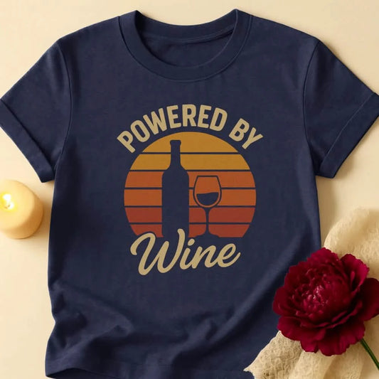 Powered By Wine Grandma T-Shirt