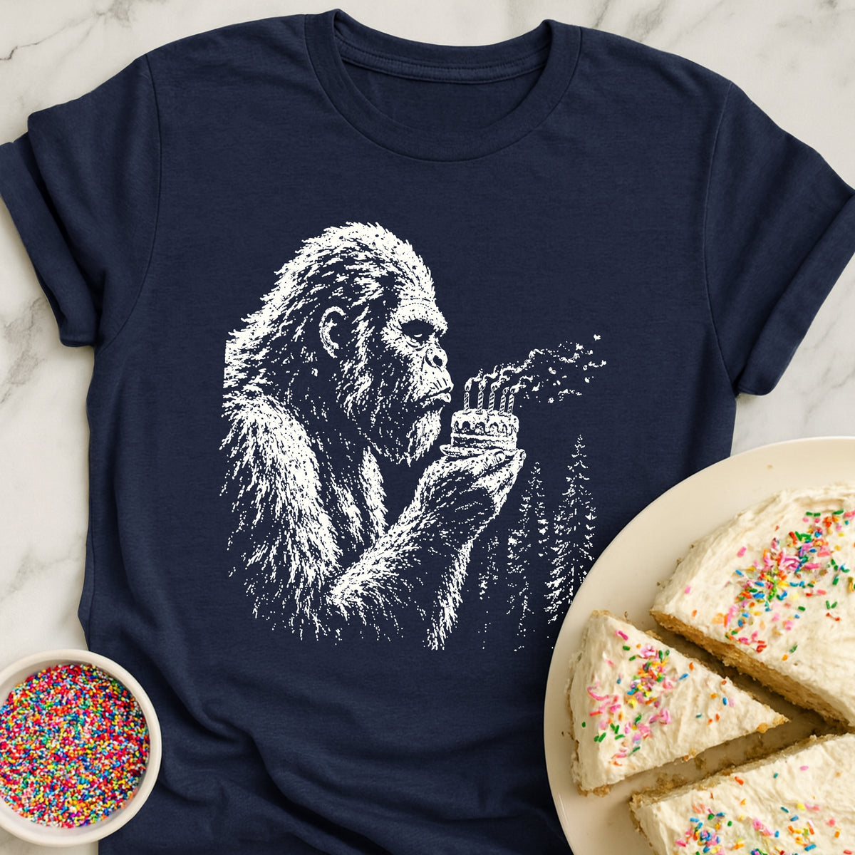 Sasquatch Birthday Candles T-Shirt
