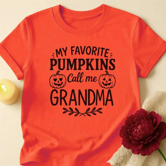 Pumpkin Name Grandma Halloween T-Shirt