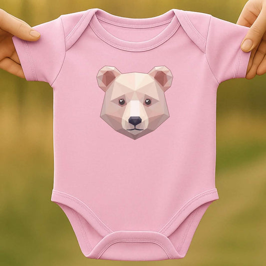 Geometric Bear Baby Bodysuit