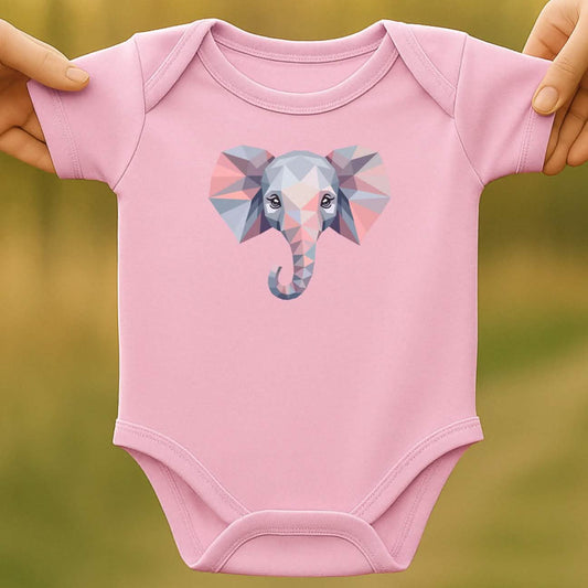 Geometric Elephant Baby Bodysuit