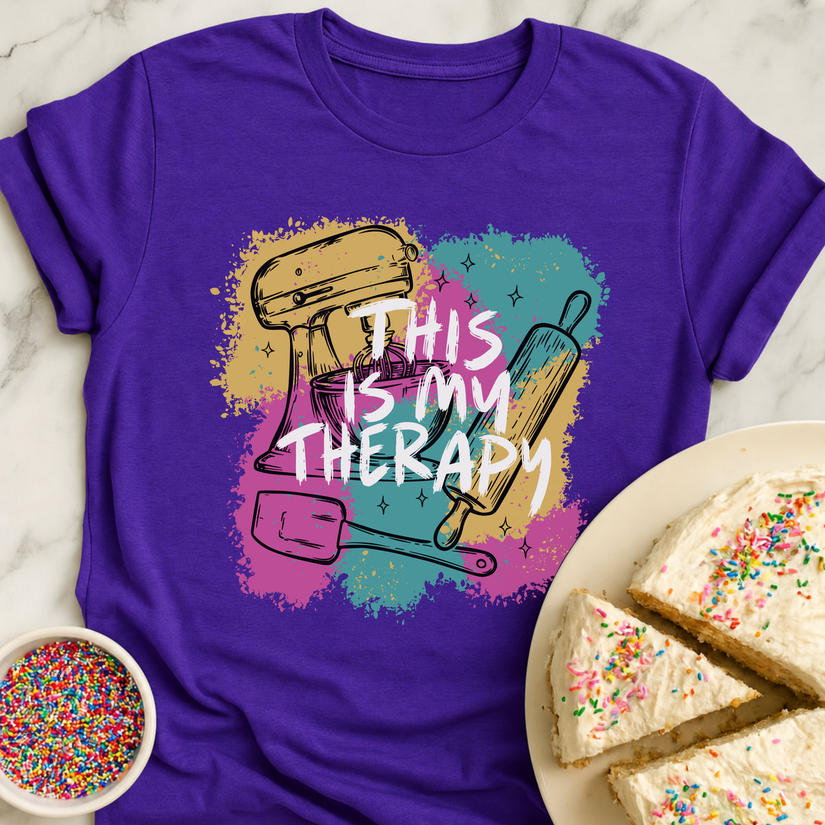 Colorful Baking Therapy T-Shirt