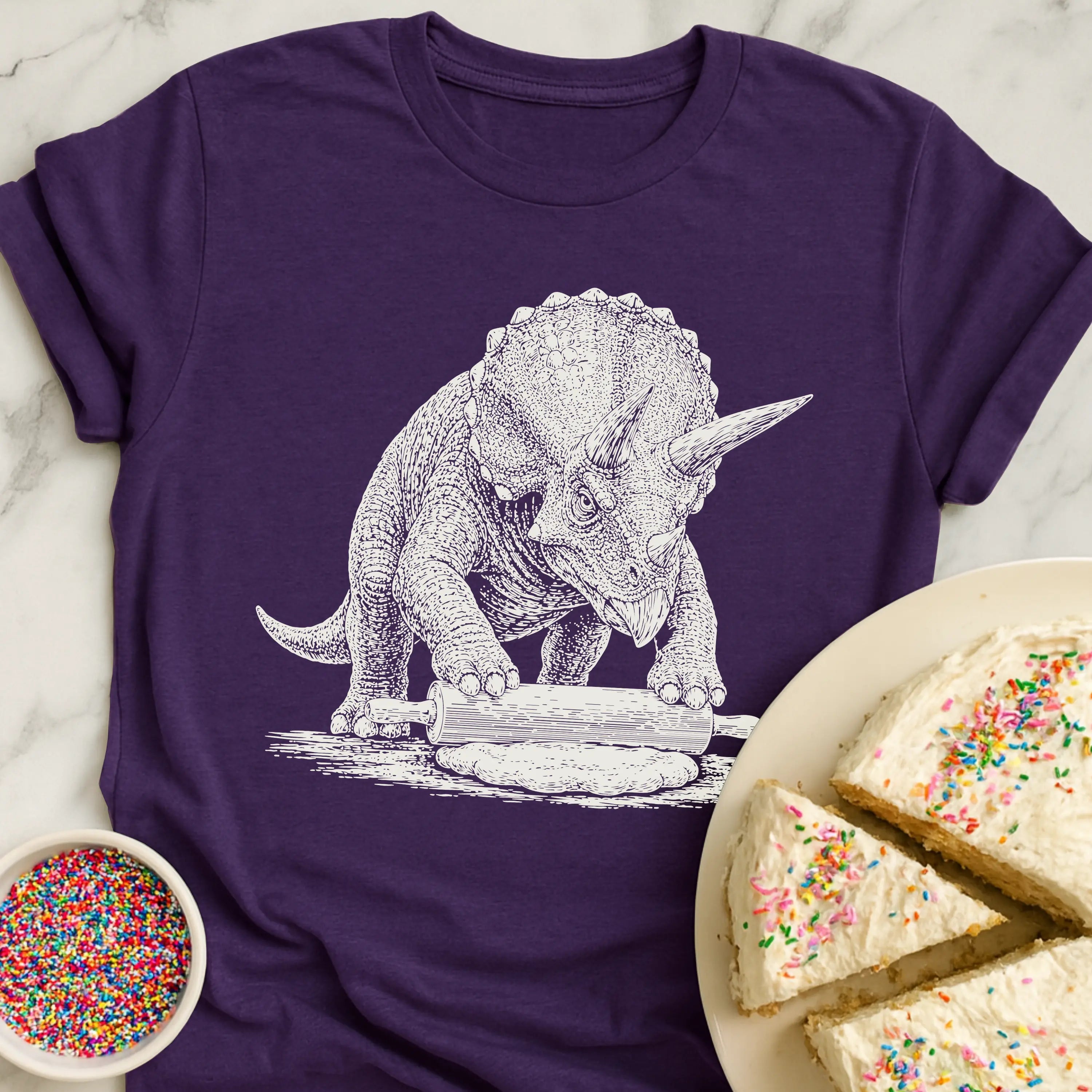Triceratops Rolling Dough T-Shirt
