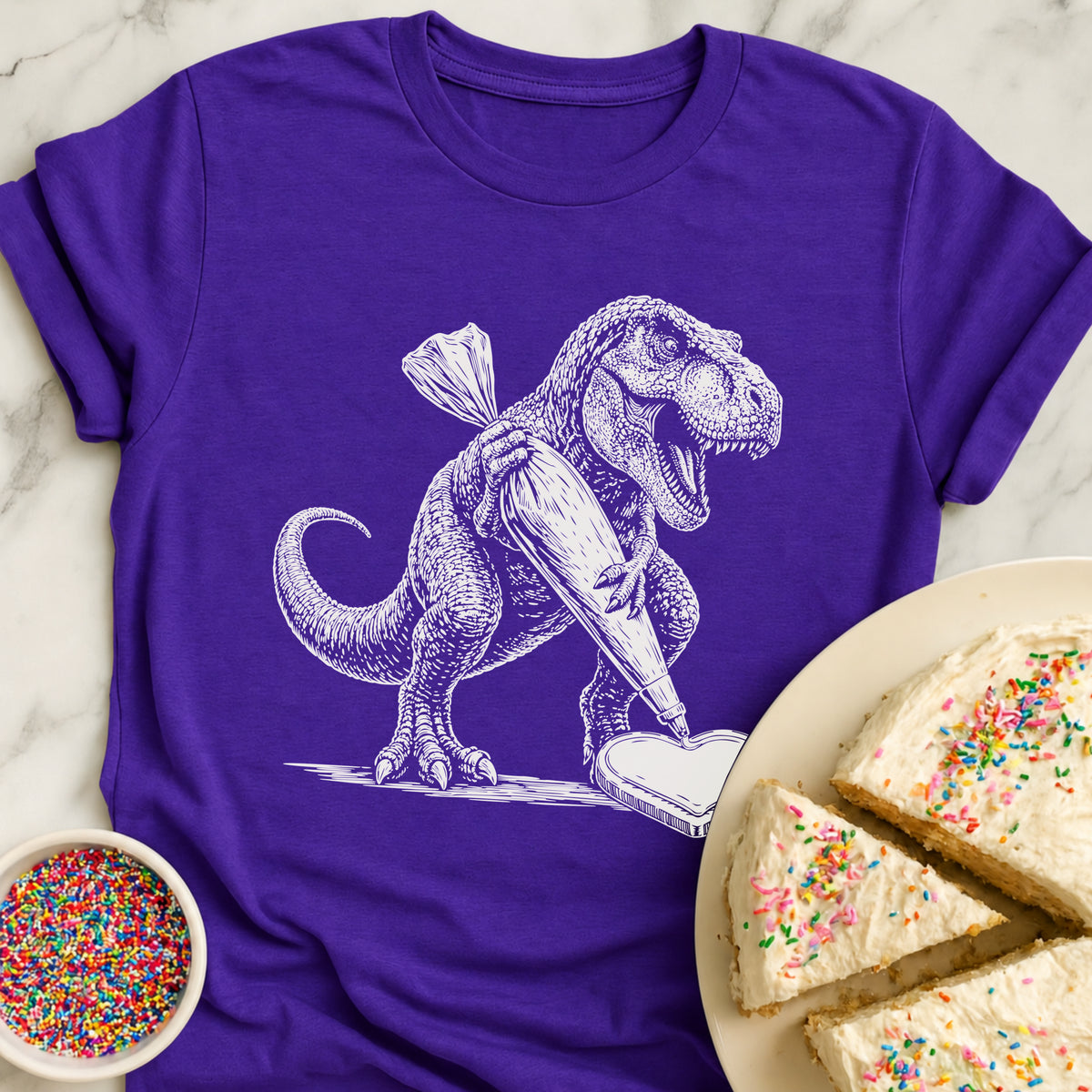 T-Rex Heart Sugar Cookie T-Shirt