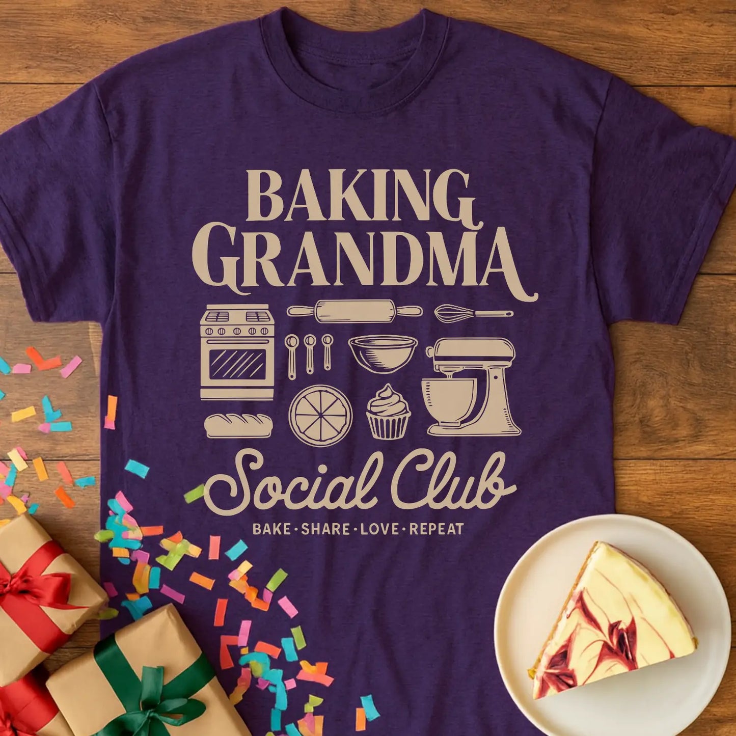 Baking Grandma Social Club T-Shirt