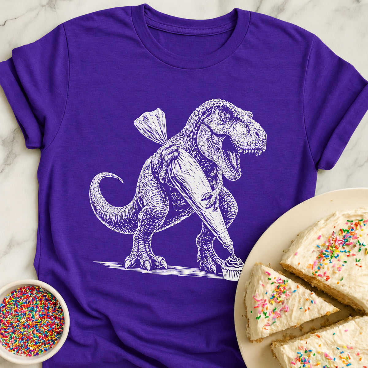 T-Rex Cupcake Icing T-Shirt