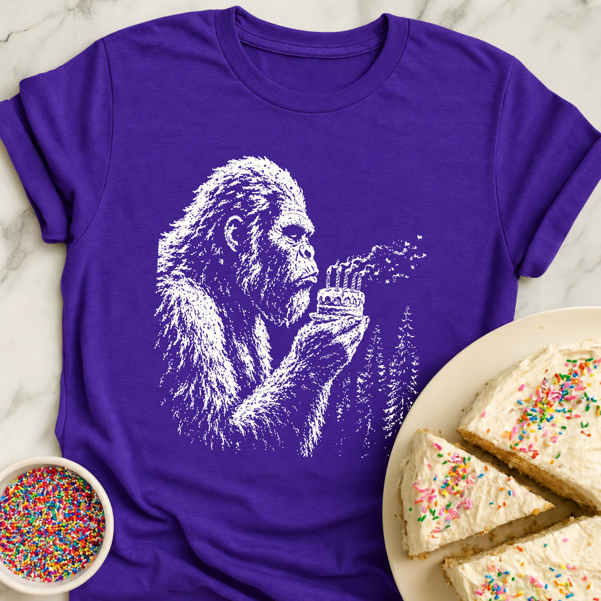Sasquatch Birthday Candles T-Shirt