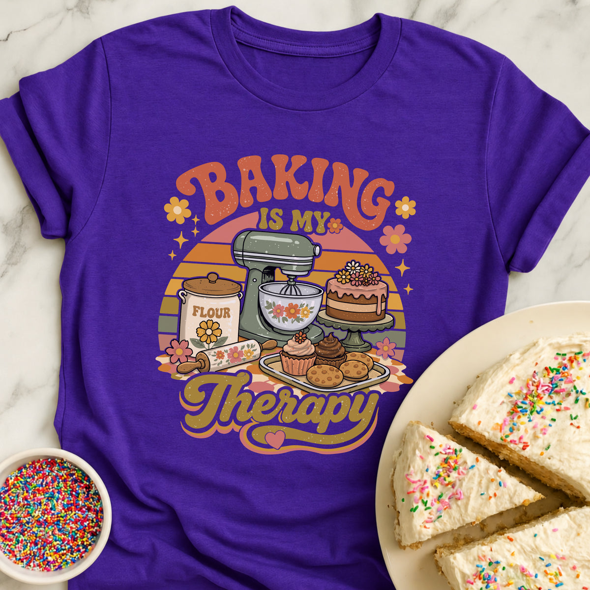 Retro Baking Therapy T-Shirt