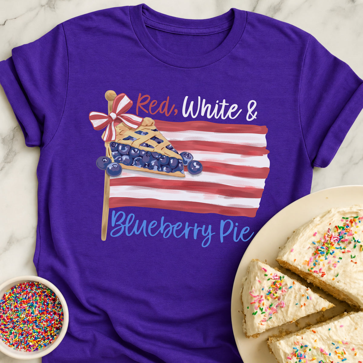 Red White Blueberry Pie T-Shirt