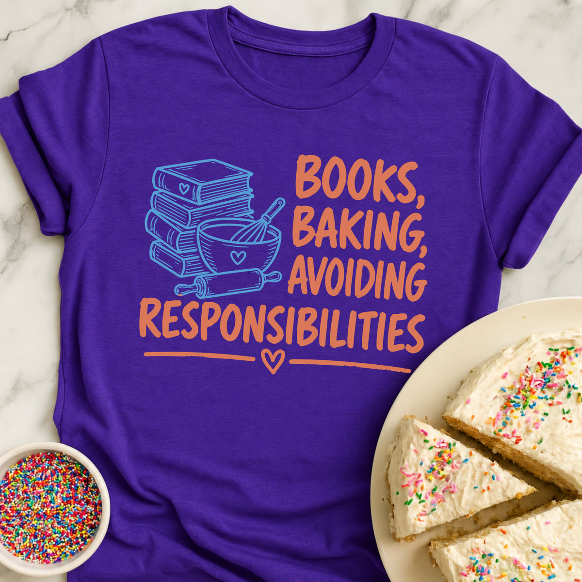 Only Books And Baking T-Shirt